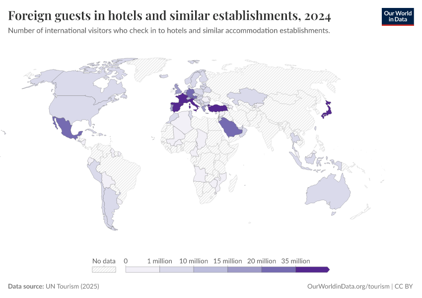 A thumbnail of the "Foreign guests in hotels and similar establishments" chart
