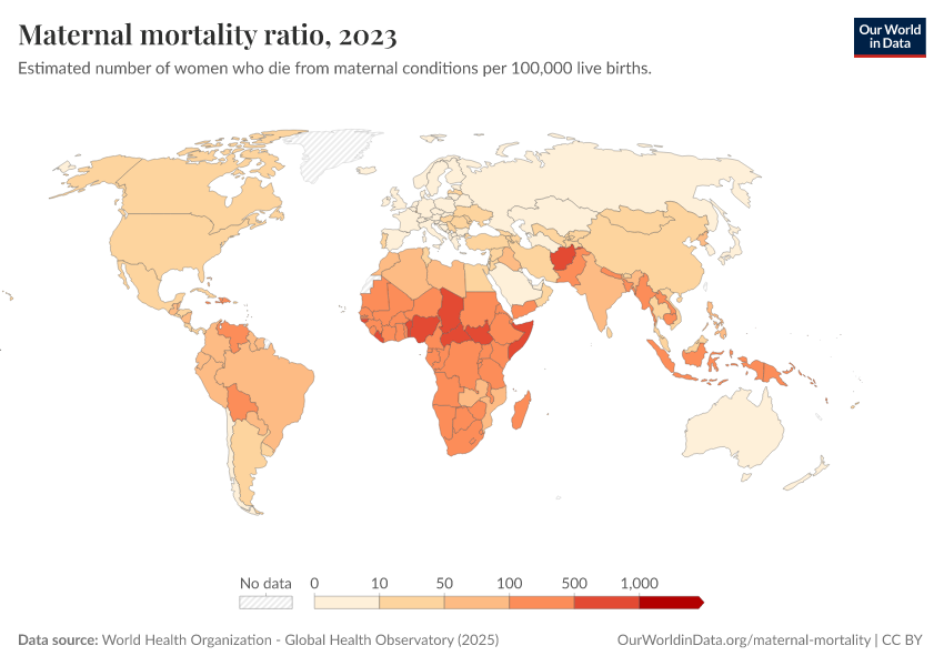 A thumbnail of the "Maternal mortality ratio" chart