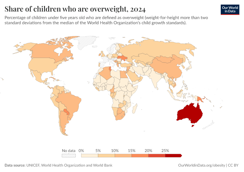 A thumbnail of the "Share of children who are overweight" chart