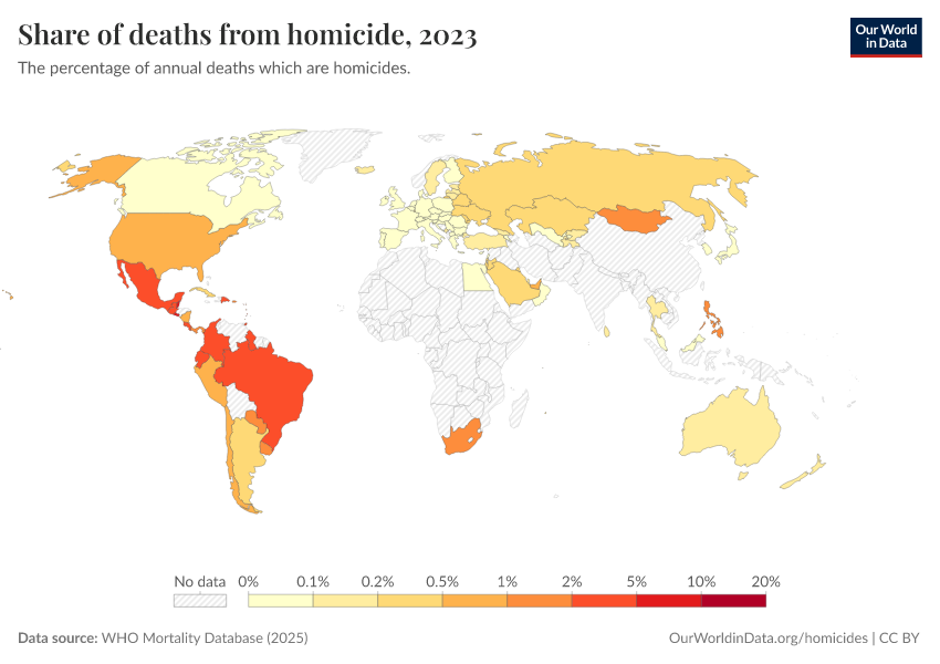 A thumbnail of the "Share of deaths from homicide" chart